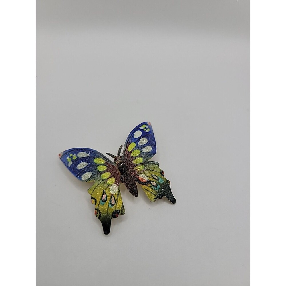 Vintage Butterfly Brooch Acrylic Colorful Pin Marked Korea Jewelry - Picture 3 of 12